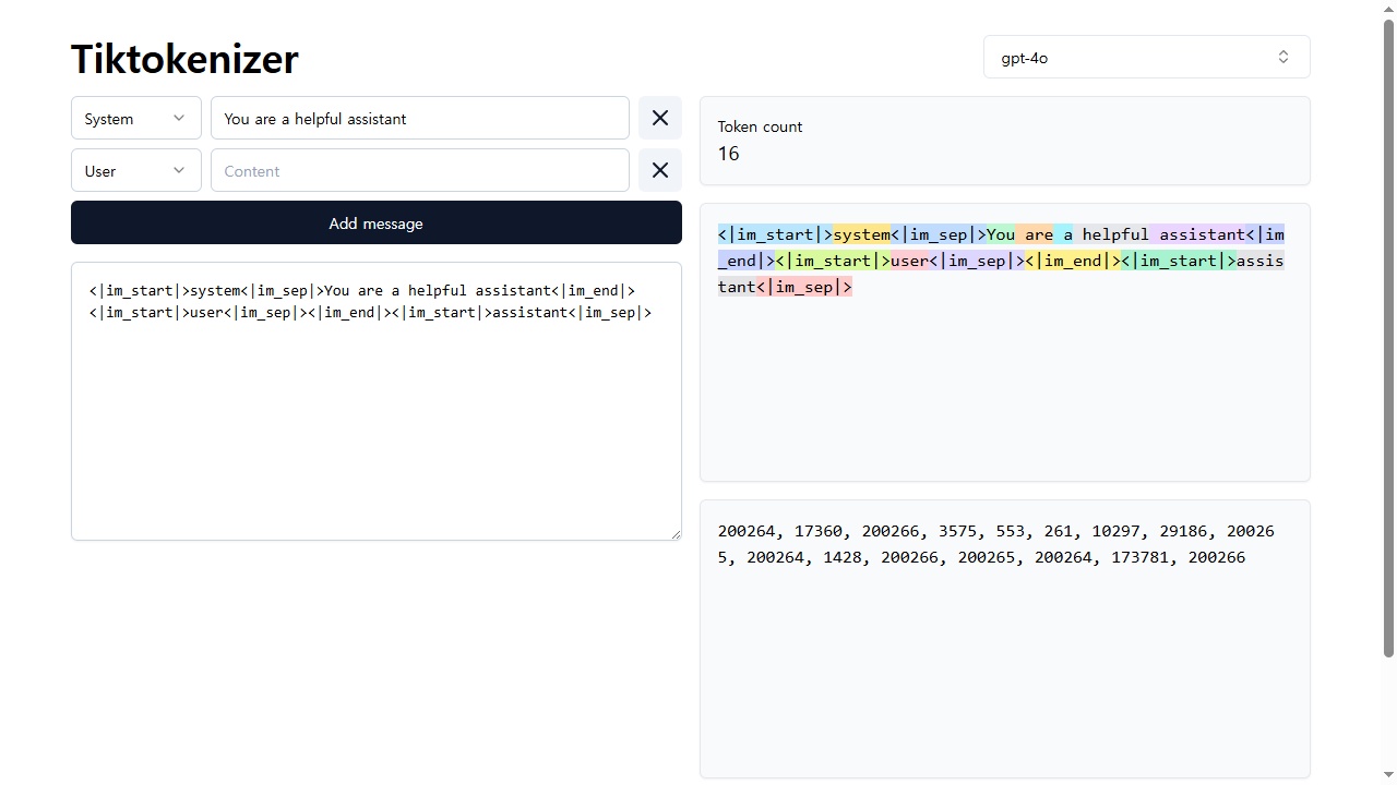 Tiktokenizer (Token Splitting Explorer)